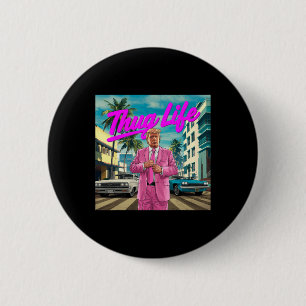 Macaron Rond 5 Cm Donald Trump Thug Life