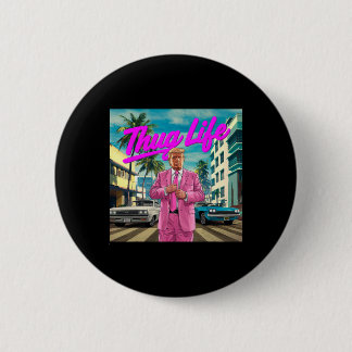 Macaron Rond 5 Cm Donald Trump Thug Life