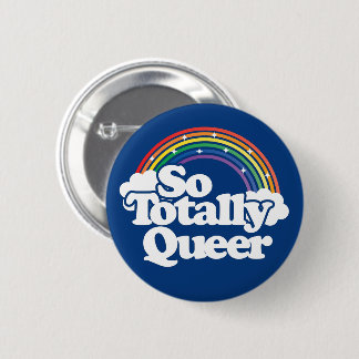 Macaron Rond 5 Cm Donc totalement gay - Fierté arc-en-ciel - LGBTQ