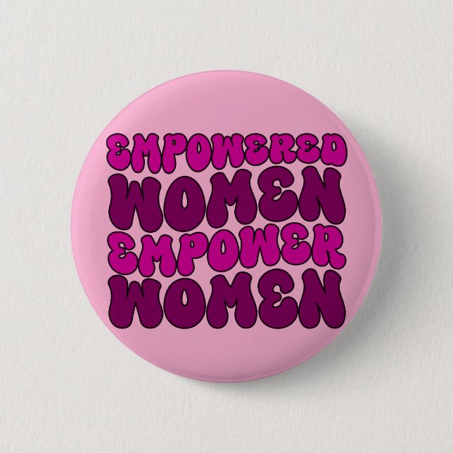 Macaron Rond 5 Cm Donner aux femmes les moyens d'autonomiser les fem (Devant)