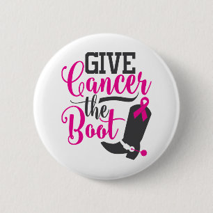 Macaron Rond 5 Cm Donner le cancer au début  Sensibilisation au can