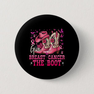 Macaron Rond 5 Cm Donner Le Cancer Du Sein La Poubelle Botte Le Canc