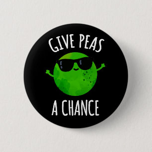 Macaron Rond 5 Cm Donnez Aux Pois Une Chance Positive Pea Pun Dark B