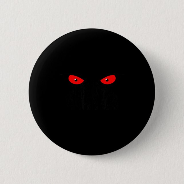 Macaron Rond 5 Cm Don't Push My Buttons_ Red Eyes _ Sarcastic Attitu (Devant)
