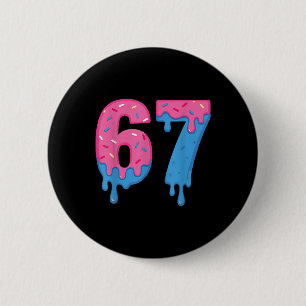 Macaron Rond 5 Cm Donut 67 Mème Amusant Six Sept Design de pépites
