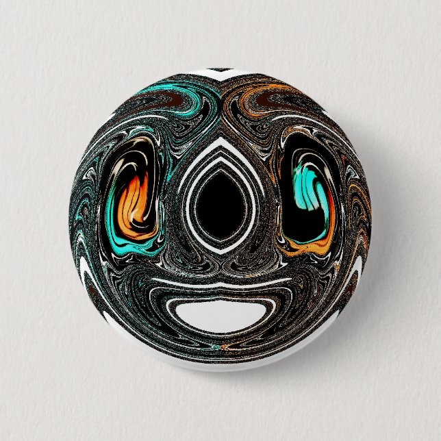 Macaron Rond 5 Cm Doodle ethnique africain Zebra texturé Art Imprime (Devant)