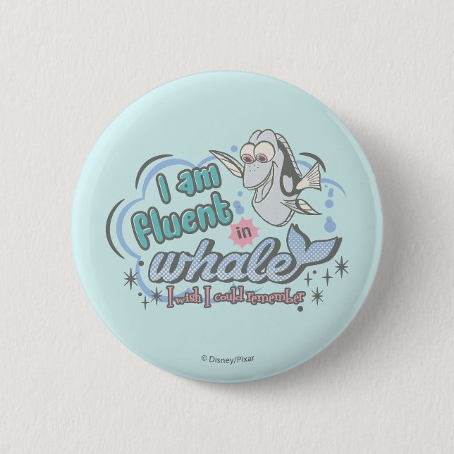 Macaron Rond 5 Cm Dory | Je suis Fluent in Whale Comic (Devant)
