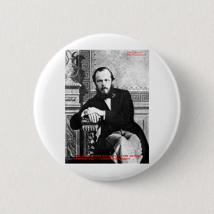 Macaron Rond 5 Cm Dostoïevski "Dieu prévu" Citation d'amour Cadeaux 