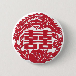 Macaron Rond 5 Cm Double bonheur Phoenix