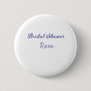 Macaron Rond 5 Cm Douche de mariée violet ajouter nom date élégantst