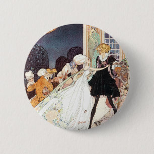 Macaron Rond 5 Cm Douze Princesses Danseuses Vintage par Kay Nielsen