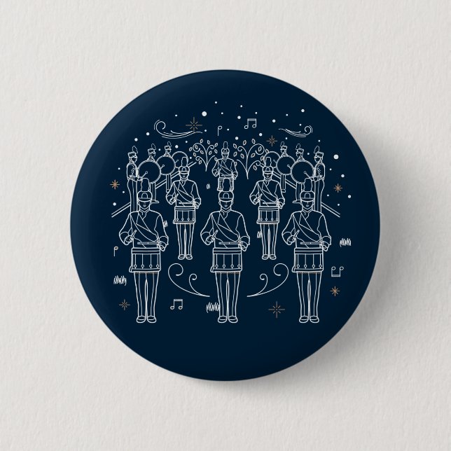 Macaron Rond 5 Cm Douzième jour de Noël (Devant)