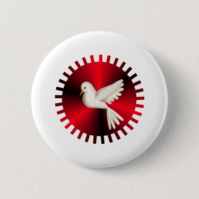 Macaron Rond 5 Cm Dove Saint-Esprit (Devant)