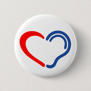 Macaron Rond 5 Cm doven. Slechthorend, doofheid, Limited hearing.