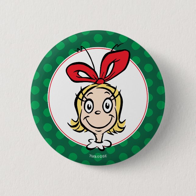 Macaron Rond 5 Cm Dr Seuss | Cindy-Lou Qui est Nice (Devant)
