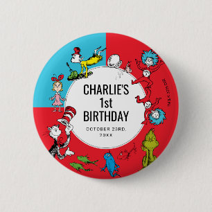 Macaron Rond 5 Cm Dr. Seuss - Personnages Anniversaire Enfants