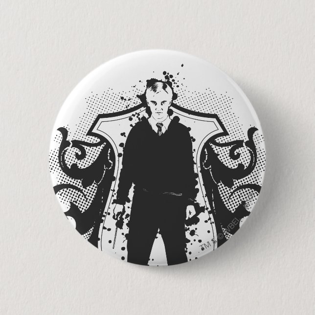 Macaron Rond 5 Cm Draco Malfoy Dark Arts Design (Devant)