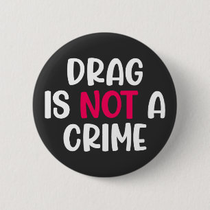 Macaron Rond 5 Cm Drag N'Est Pas Un Crime. T-shirt