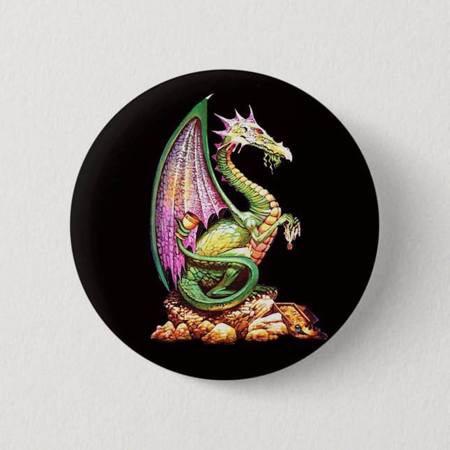 Macaron Rond 5 Cm dragon (Devant)