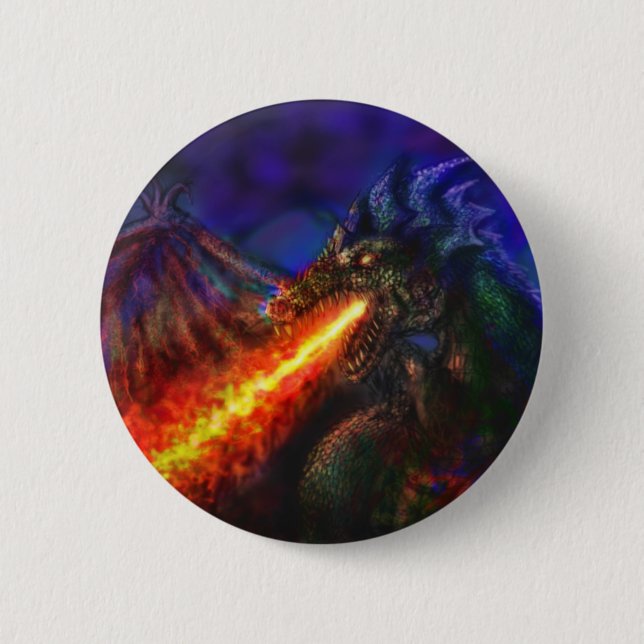 Macaron Rond 5 Cm Dragon #1 (Devant)