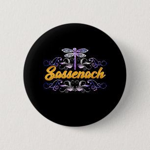 Macaron Rond 5 Cm Dragon bleu de Sassenach Outlander