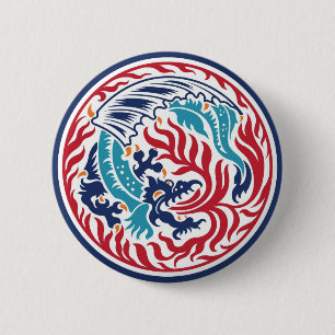 Macaron Rond 5 Cm Dragon chinois