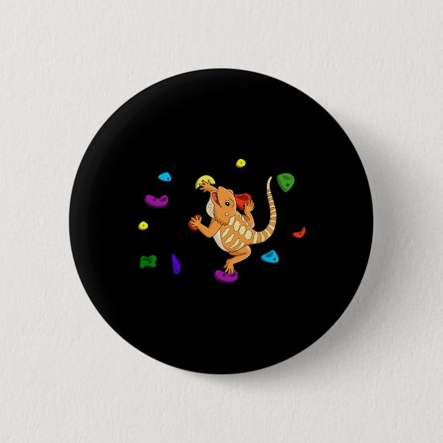 Macaron Rond 5 Cm Dragon de pain grimpeur Sport drôle joueur Animal  (Devant)