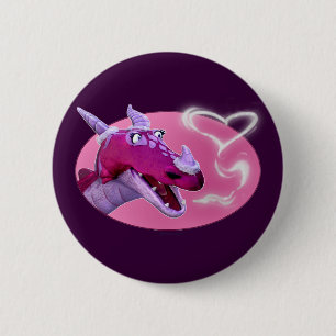 Macaron Rond 5 Cm Dragon de Saint-Valentin