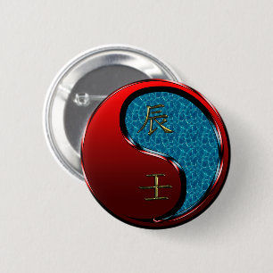 Macaron Rond 5 Cm Dragon d'eau