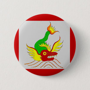 Macaron Rond 5 Cm dragon effrayant