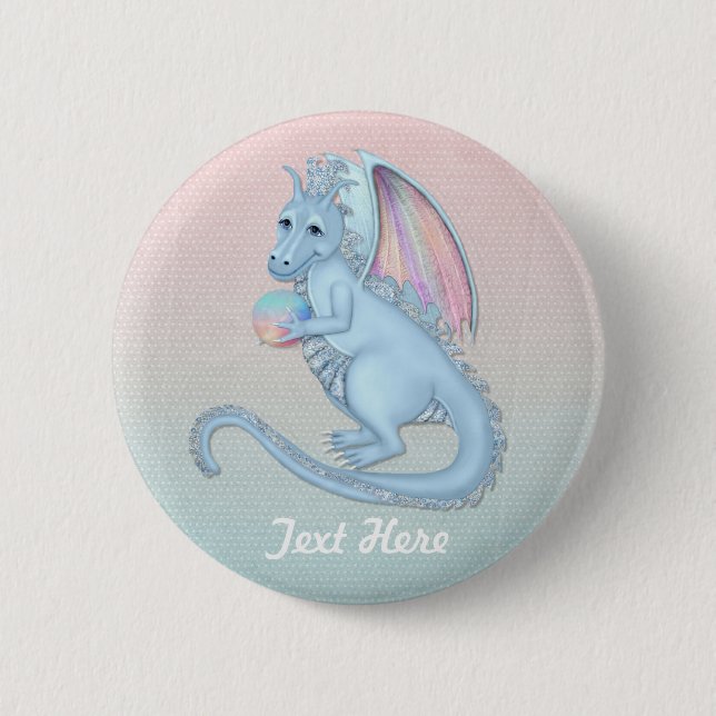 Macaron Rond 5 Cm Dragon Magic (Devant)