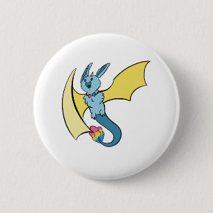 Macaron Rond 5 Cm Dragon Pansexual de batte de fierté