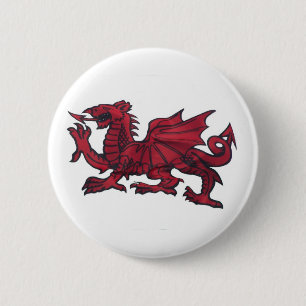 MACARON ROND 5 CM DRAGON ROUGE