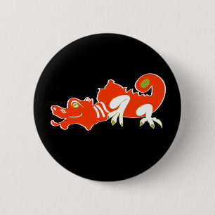 Macaron Rond 5 Cm Dragon rouge