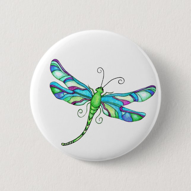 Macaron Rond 5 Cm Dragonflies de Whimsal (Devant)
