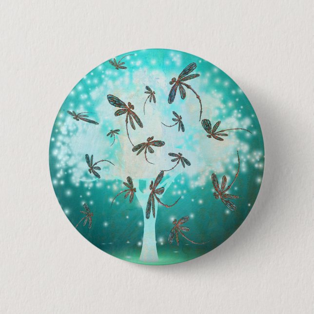 Macaron Rond 5 Cm Dragonfly (Devant)