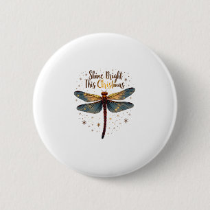 Macaron Rond 5 Cm Dragonfly Star de Noël