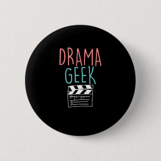 Macaron Rond 5 Cm Drama Geek Clapperboard Actrice Actrice Don intéri