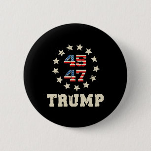 Macaron Rond 5 Cm Drapeau 2024 (sur le dos) Reprendre l'Amérique Dra