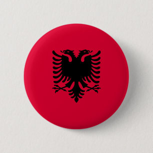 Macaron Rond 5 Cm Drapeau albanais