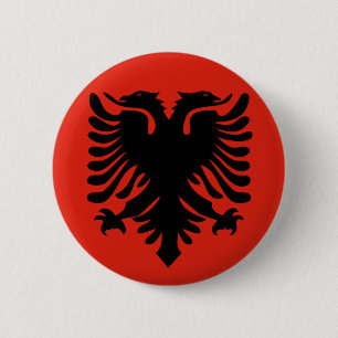 Macaron Rond 5 Cm Drapeau albanais