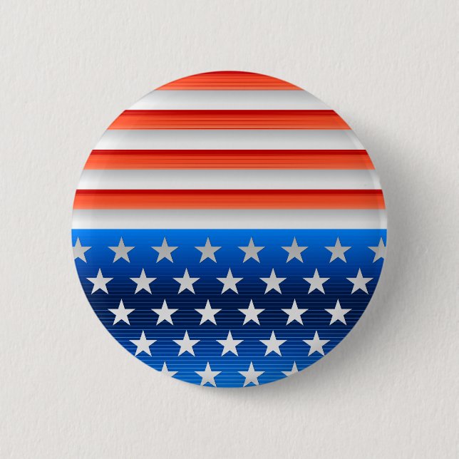 Macaron Rond 5 Cm Drapeau américain (Devant)