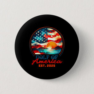 Macaron Rond 5 Cm Drapeau Américain 2025 Golfe Du Mexique