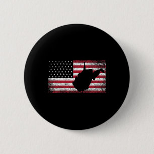 Macaron Rond 5 Cm Drapeau américain 4 juillet West Virginia Wv Vinta