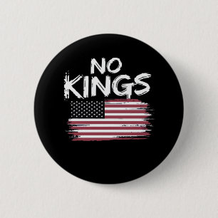 Macaron Rond 5 Cm Drapeau Américain à l'Envers Distress No Kings Lon