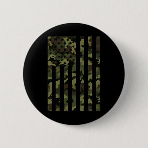 Macaron Rond 5 Cm Drapeau américain camouflage Camo Usa Hommes Garço