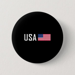 Macaron Rond 5 Cm Drapeau Américain Cool Patriotique Hommes Femmes 4