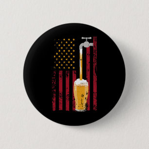 Macaron Rond 5 Cm Drapeau américain de juillet brassage de bière