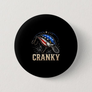 Macaron Rond 5 Cm Drapeau américain drôle grincheux féminin crankbai