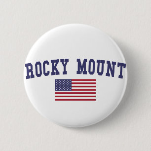 Macaron Rond 5 Cm Drapeau américain du mont Rocky